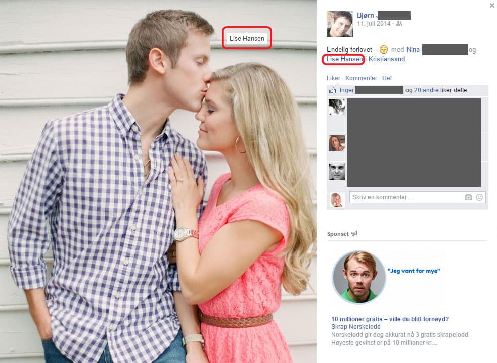 Forlovelsesbilder - en gullgruve på Facebook